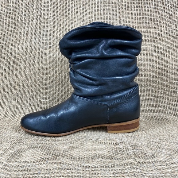 DINGO Bootie Boots Slouch Black Leather Ankle Women’s Size 6.5 - Picture 3 of 10